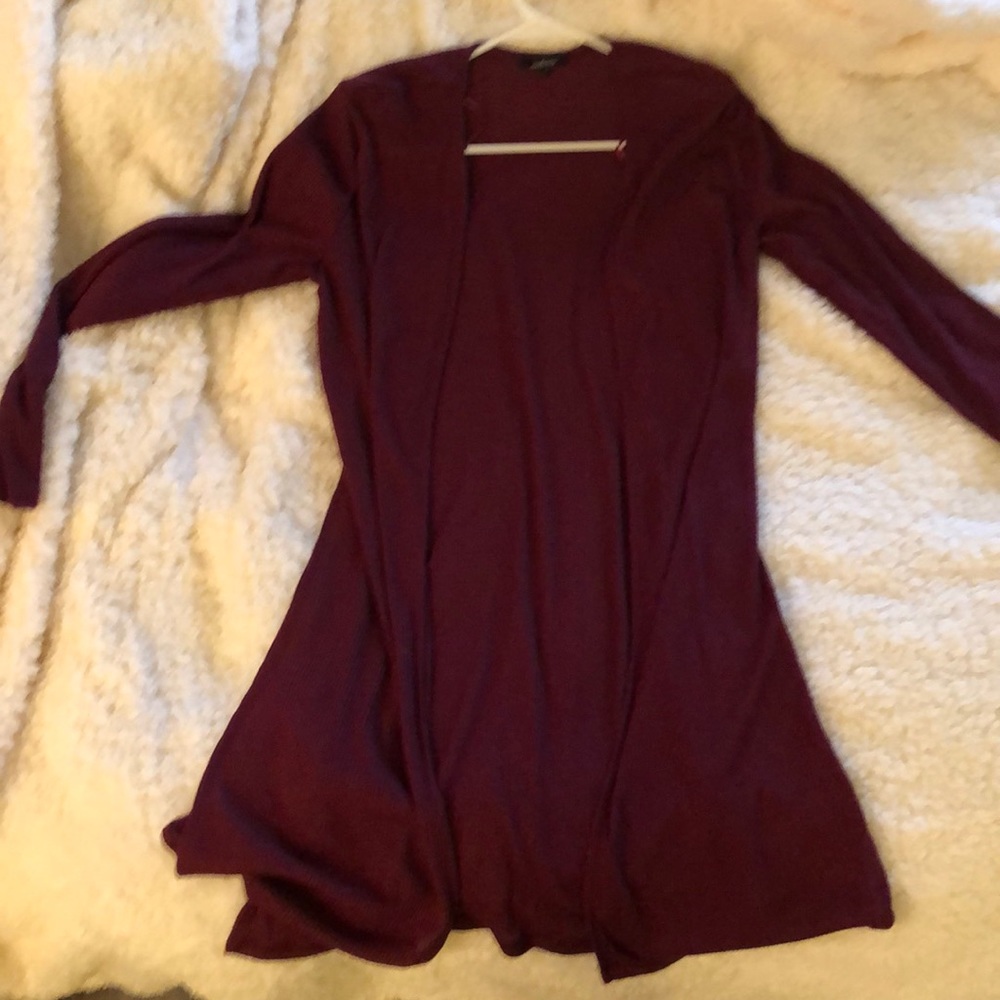 Burgundy red cardigan size L